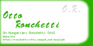 otto ronchetti business card